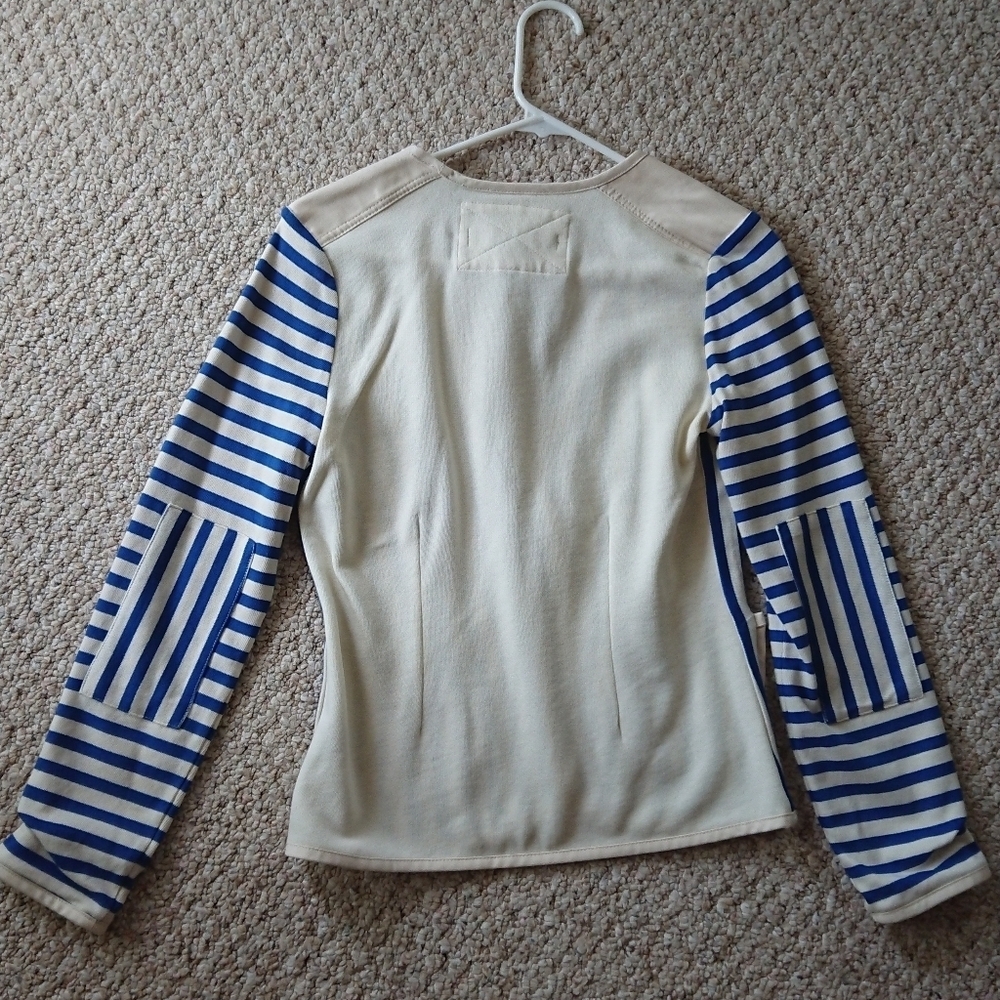 Marc by Marc Jacobs Nautical Theme Dusty White Multi Striped Blazer size XS - Picture 2 of 13